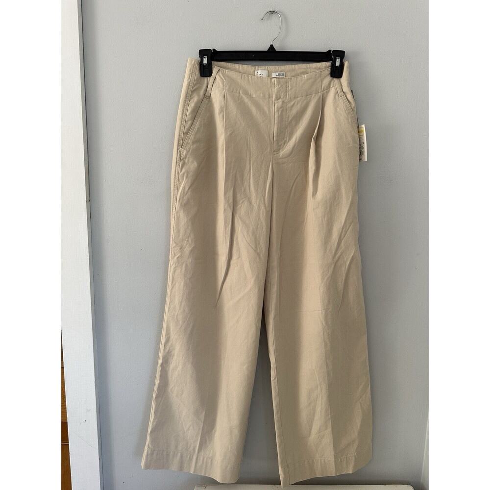 Women's High-Rise Slim Fit Retro Flare Pull-On Pants - A New Day Tan 4